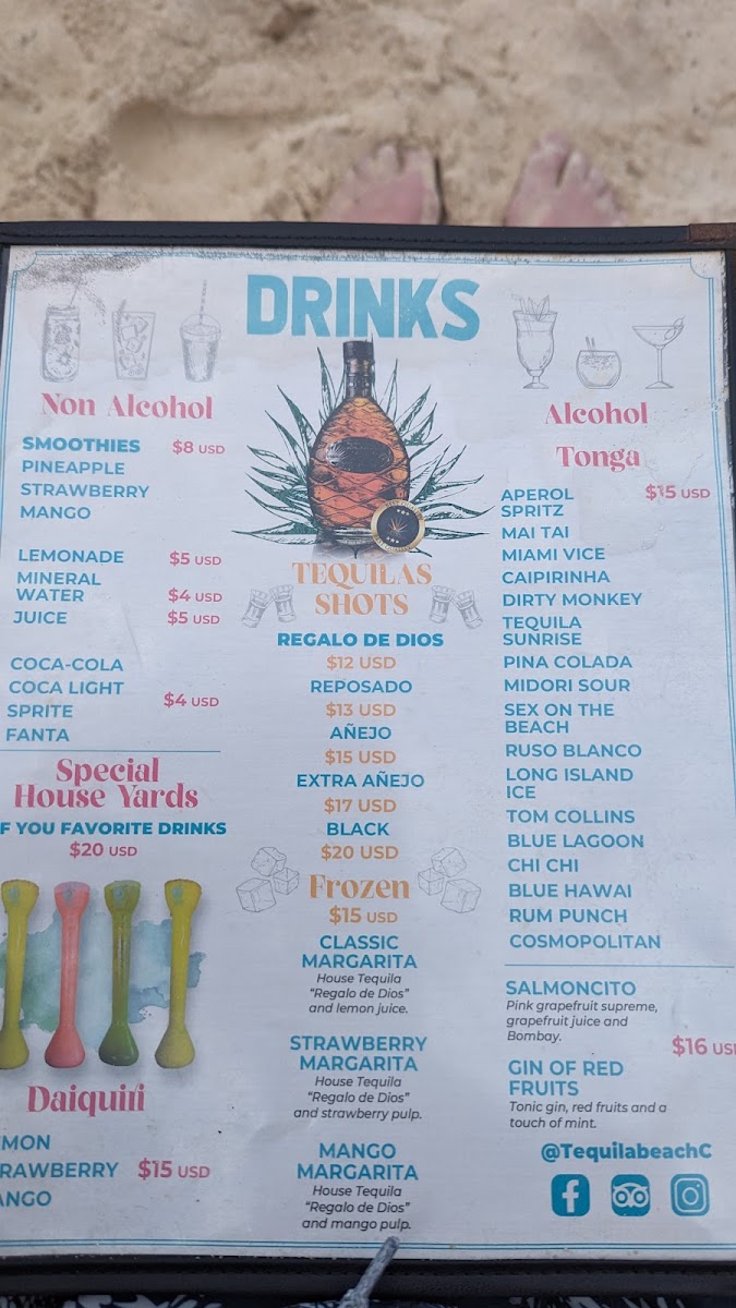 Tequila Beach Club Cozumel Menu - Image 3